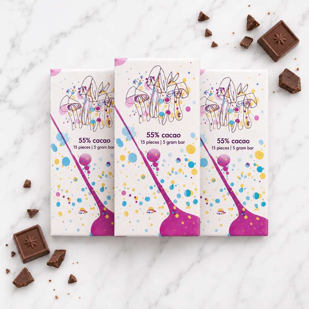 Cosmic Mushroom Chocolate Bar - 3 pack